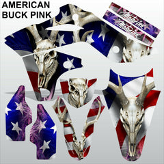 Kawasaki KXF 250 2013-2016 AMERICAN BUCK PINK motocross racing decals set MX kit