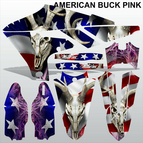 Yamaha YZF 450 2018-2021 AMERICAN BUCK PINK motocross racing decals MX graphics