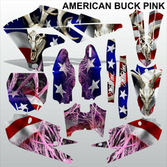 Yamaha YZF 450 2018-2021 AMERICAN BUCK PINK motocross racing decals MX graphics