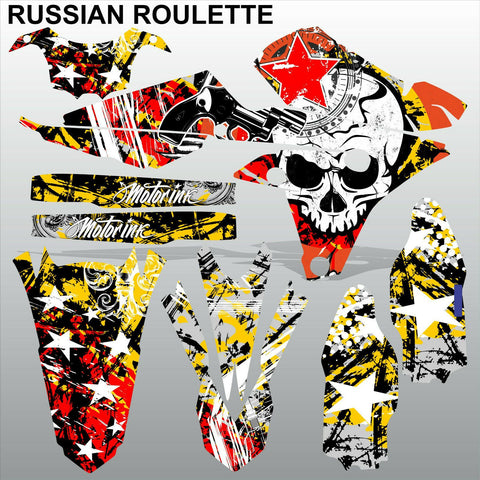 Yamaha YZF 250 450 2014 RUSSIAN ROULETTE motocross decals set MX graphics kit