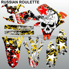 Yamaha YZF 250 450 2014 RUSSIAN ROULETTE motocross decals set MX graphics kit