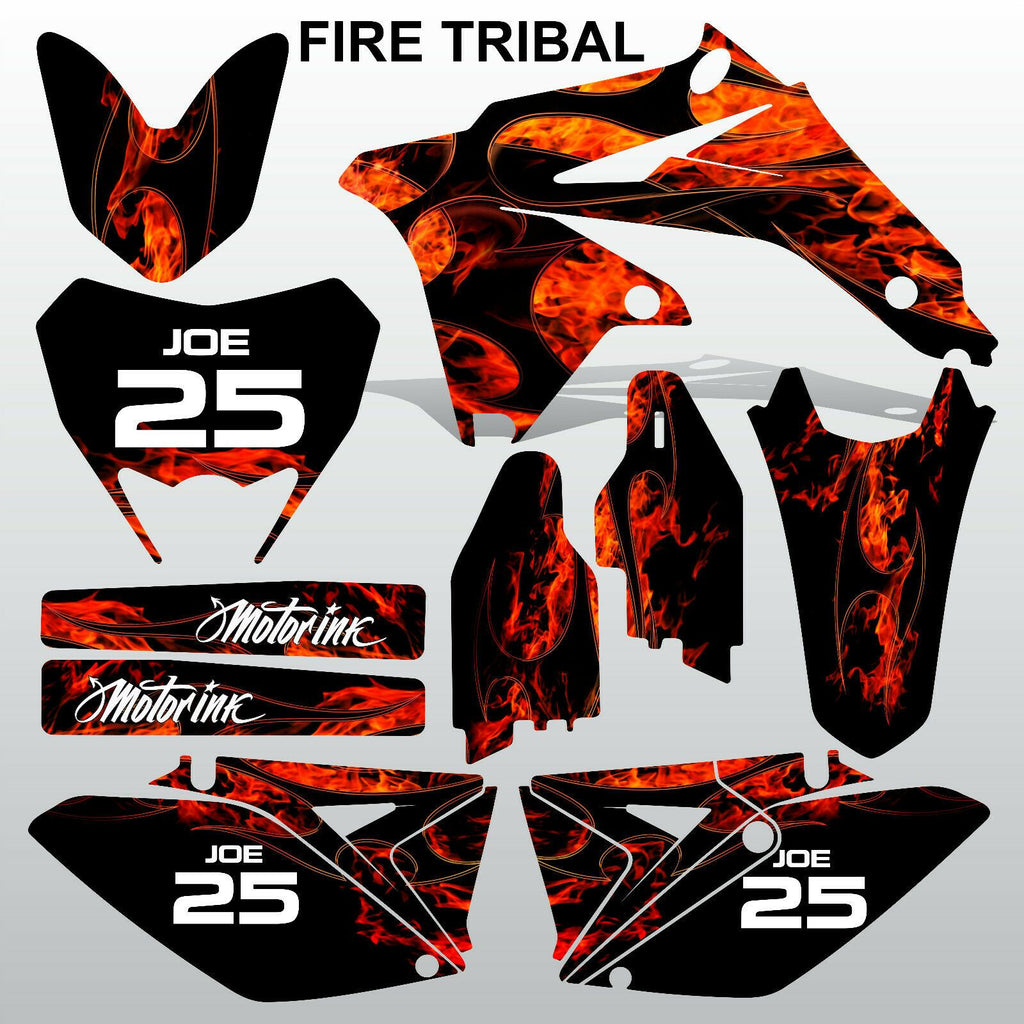 Suzuki RMX 450Z 2011-2013 FIRE TRIBAL motocross racing decals set MX graphics