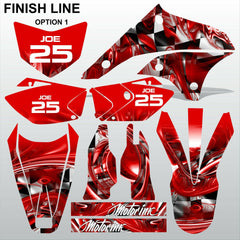 Kawasaki KLX 450 2008-2012 FINISH LINE motocross decals MX graphics stripe kit