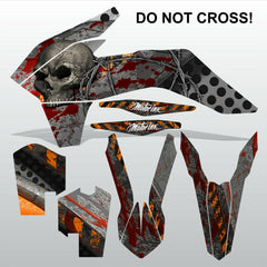 KTM EXC 2014 DO NOT CROSS motocross decals set MX graphics stripe kit