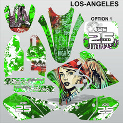 Kawasaki KLX 400 LOS-ANGELES motocross racing decals set MX graphics stripes kit