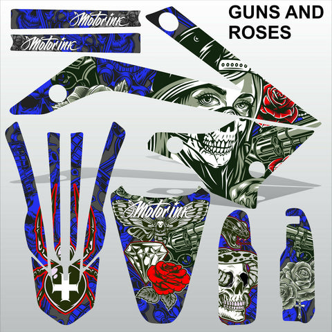 ТМ RACING 85 2013-2021 GUNS AND ROSES motocross racing decals set MX graphics