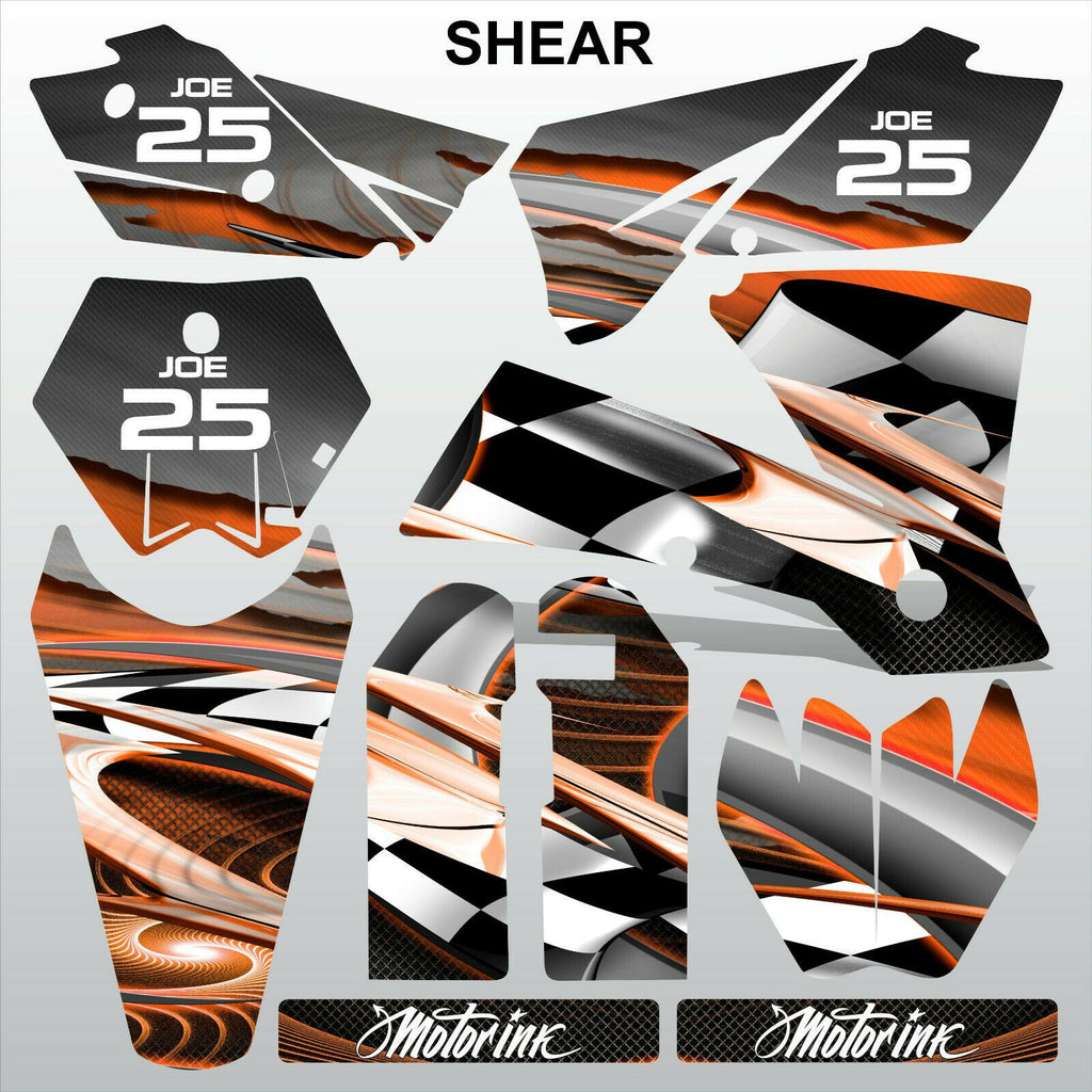 KTM SX 2003-2004 SHEAR motocross racing decals stripes set MX graphics kit