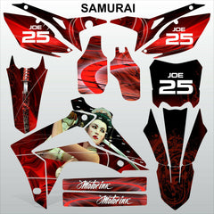 Honda CRF450 2013-2014 CRF250 2014 SAMURAI motocross decals set MX graphics kit