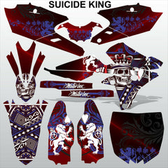 Yamaha YZF 250 450 2014 SUICIDE KING motocross racing decals set MX graphics kit