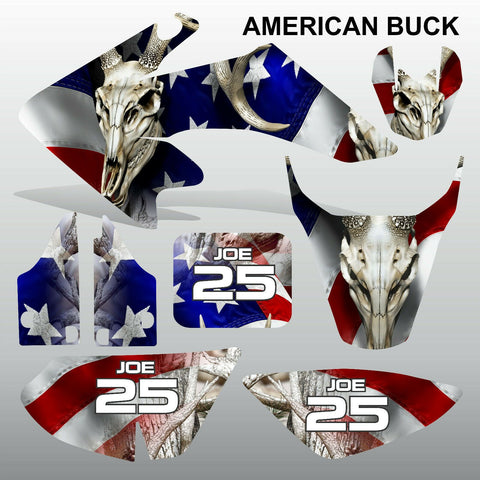 Honda CRF 50 2004-2016 AMERICAN BUCK  motocross decals set MX graphics kit