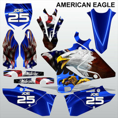 Yamaha YZ 125 250 2015-2017 AMERICAN EAGLE motocross decals set MX graphics kit