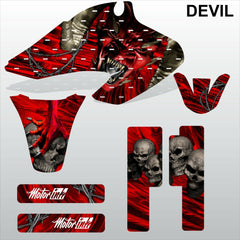 Honda XR 80-100 2001-2004 PUNISHER SKULL DEVIL motocross decals MX graphics kit