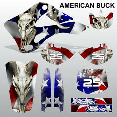 Kawasaki KX 125-250 1999-2002 AMERICAN BUCK motocross decals set MX graphics kit