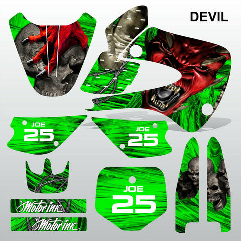 Kawasaki KX 85-100 2001-2012 DEVIL PUNISHER motocross decals set MX graphics kit