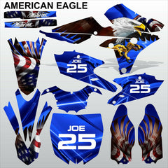 Yamaha YZF 250 450 2014 AMERICAN EAGLE motocross decals racing set MX graphics