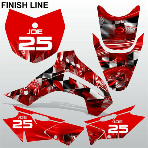 Kawasaki KLX 140 2015 FINISH LINE motocross decals set stripe MX graphics kit