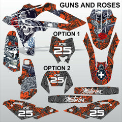 HUSQVARNA CR WR 125 2009-2013 GUNS AND ROSES motocross decals set MX graphics