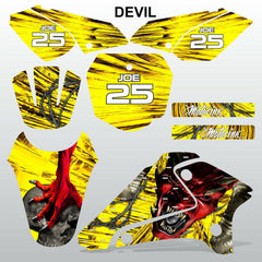 SUZUKI DRZ 125 2001-2007 DEVIL PUNISHER motocross racing decals set MX graphics